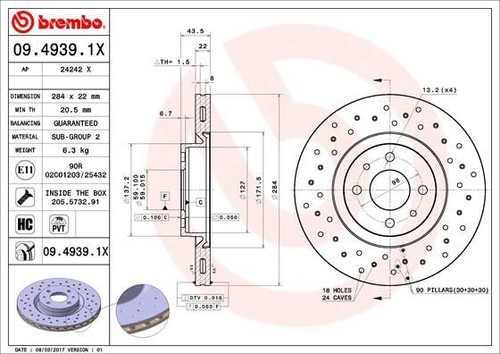 Coppia dischi freno brembo - coppia,