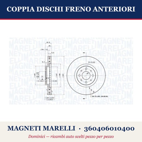 Coppia dischi freno - dischi, anteriori