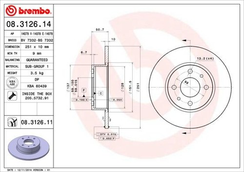 Coppia dischi freno brembo - coppia,